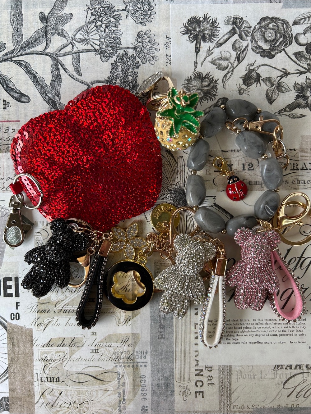 Bundle of Bag Charms NWOT Gift Birthday Holiday Stocking Stuffer Teacher
